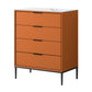 23.62" L * 15.74" Wide Modern Accent Chest with Soft Close Drawers Chest Orange 4 Clearhalo 'Cabinets & Chests' 'cabinets_chests' 'furn' 'furn_cabinets_chests' 'Furniture' 'Living Room Furniture' 5731128