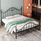 Contemporary Open-Frame Bed Steel Bed Frame with Arched Headboard