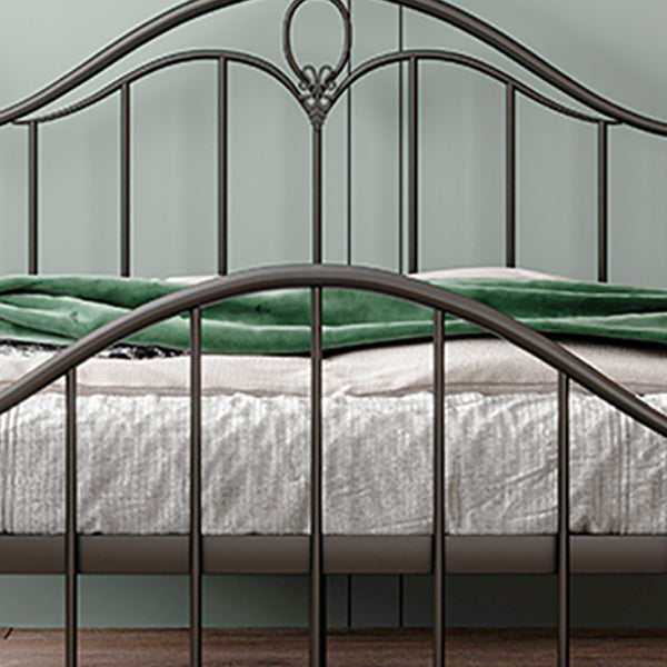 Contemporary Open-Frame Bed Steel Bed Frame with Arched Headboard