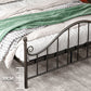 Contemporary Open-Frame Bed Steel Bed Frame with Arched Headboard