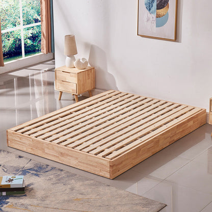 Natural Wood Platform Bed Frame Nordic 7.87-In High Wire-Grid Bed Frame