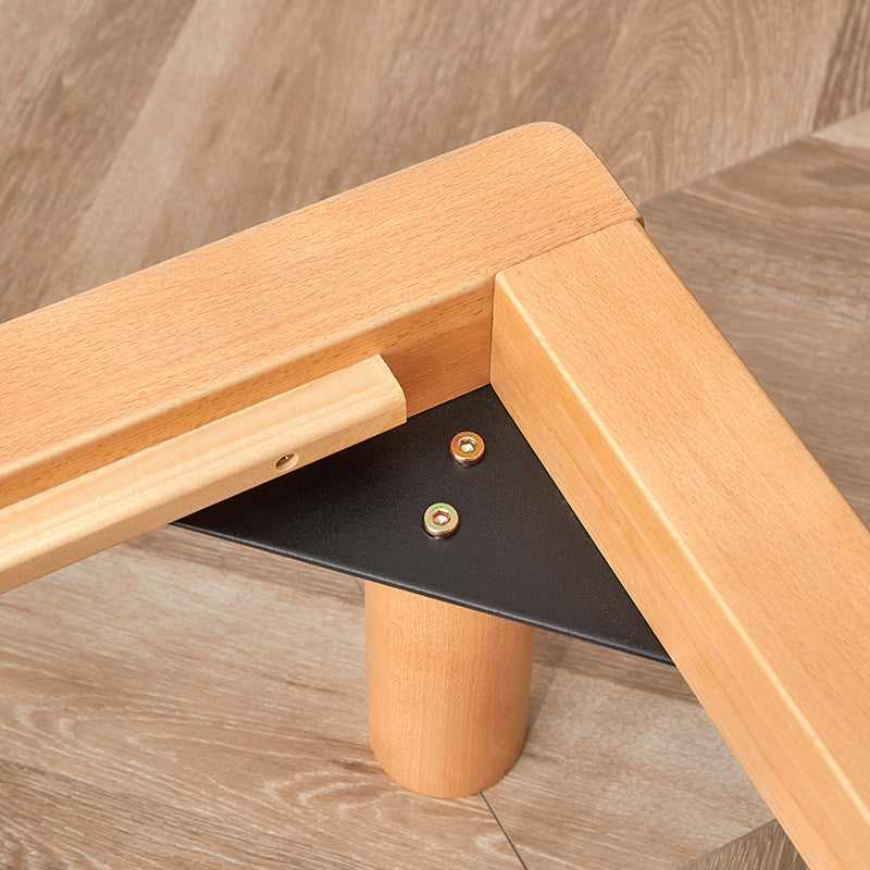 Solid Wood Platform Bed Scandinavian Low Profile Bed Frame in Brown Clearhalo 'Bedroom Furniture' 'Beds' 'furn' 'furn_beds' 'Furniture' 5731226