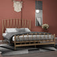 Metal Open-Frame Bed Modern & Contemporary Standard Bed with Arched Headboard
