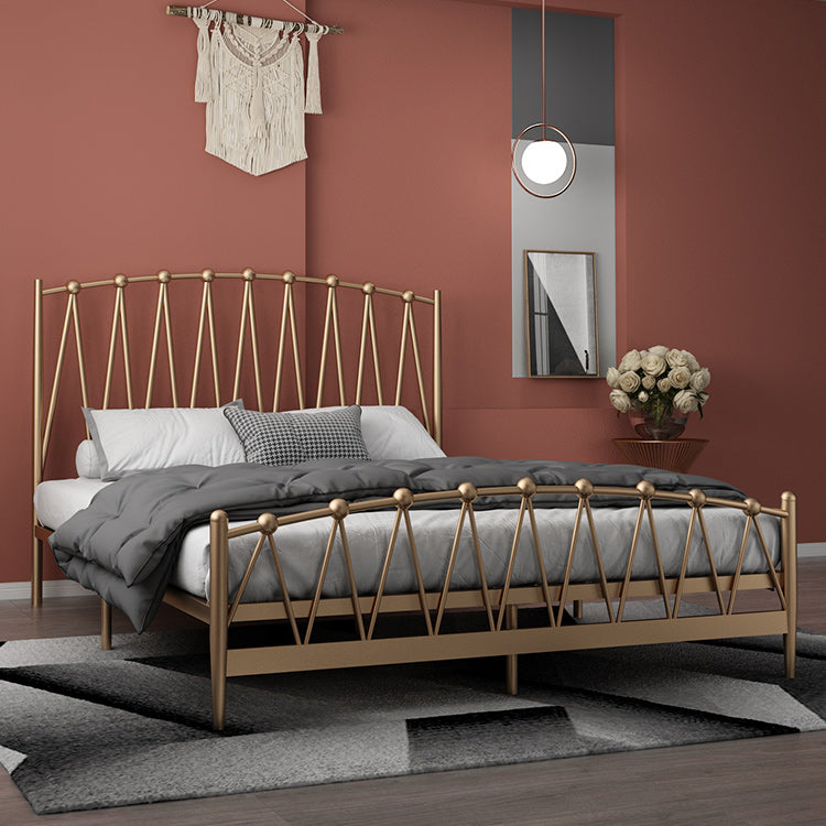 Metal Open-Frame Bed Modern & Contemporary Standard Bed with Arched Headboard
