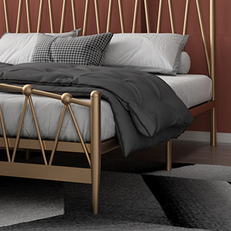 Metal Open-Frame Bed Modern & Contemporary Standard Bed with Arched Headboard