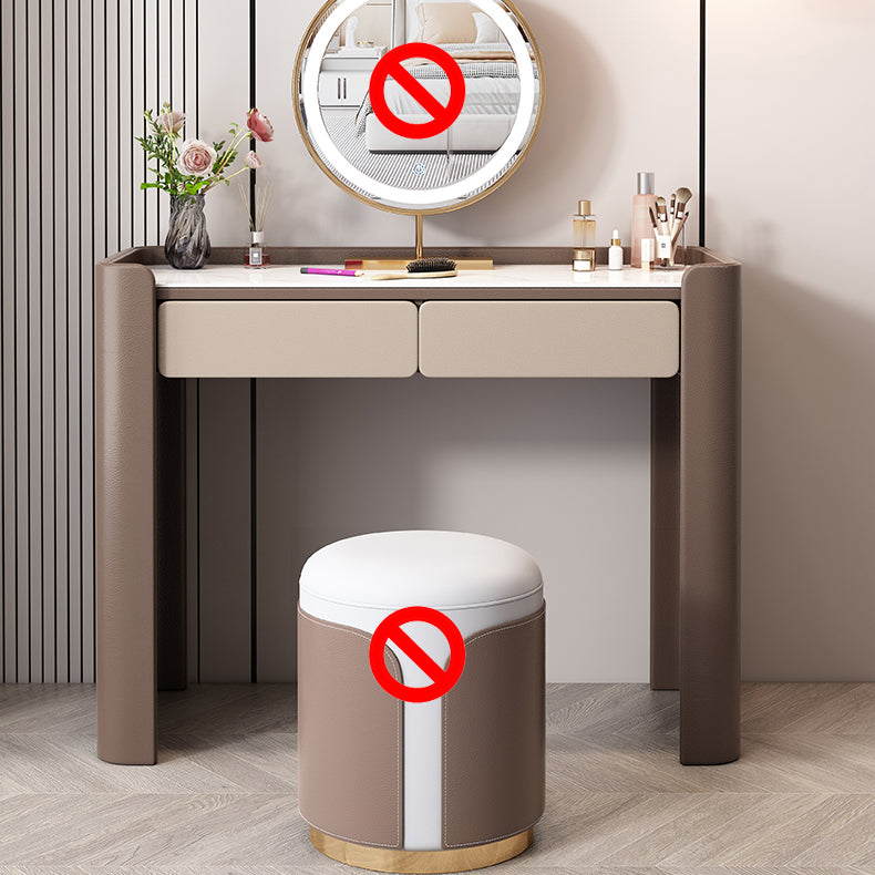 29.53 "H Holz/Stein Waschtischstool Set 2/5 Schubladen Kommode in Braun