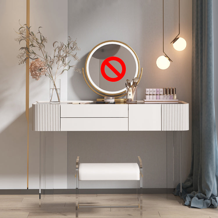 Comptoir de maquillage contemporain avec tiroir, coiffeuse de vanité en bois