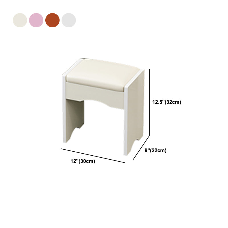 4 Drawers 31.5" Wide Vanity Set Nordic Wood Dressing Table with Stool and Mirror Clearhalo 'Bedroom Furniture' 'furn' 'furn_makeup_vanities' 'Furniture' 'Makeup Vanities' 'makeup_vanities' 5731516