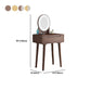 1/4-Drawer Wooden Vanity Makeup Table Set Vanity Stool - 53.15" H Clearhalo 'Bedroom Furniture' 'furn' 'furn_makeup_vanities' 'Furniture' 'Makeup Vanities' 'makeup_vanities' 5731531