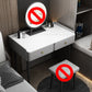Contemporary Stone Top Make-up Vanity with 2 Storage Drawers