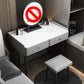 Contemporary Stone Top Make-up Vanity with 2 Storage Drawers