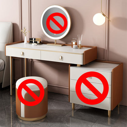 Zeitgenössischer Waschtisch Set Holzwaschtische mit Schieferobertisch