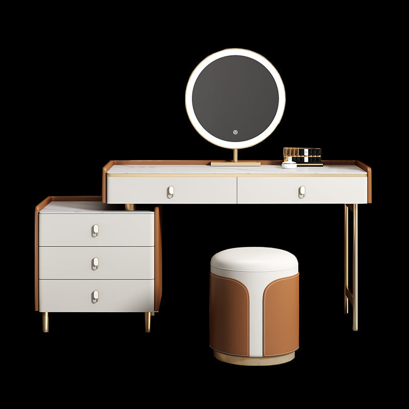 Zeitgenössischer Waschtisch Set Holzwaschtische mit Schieferobertisch