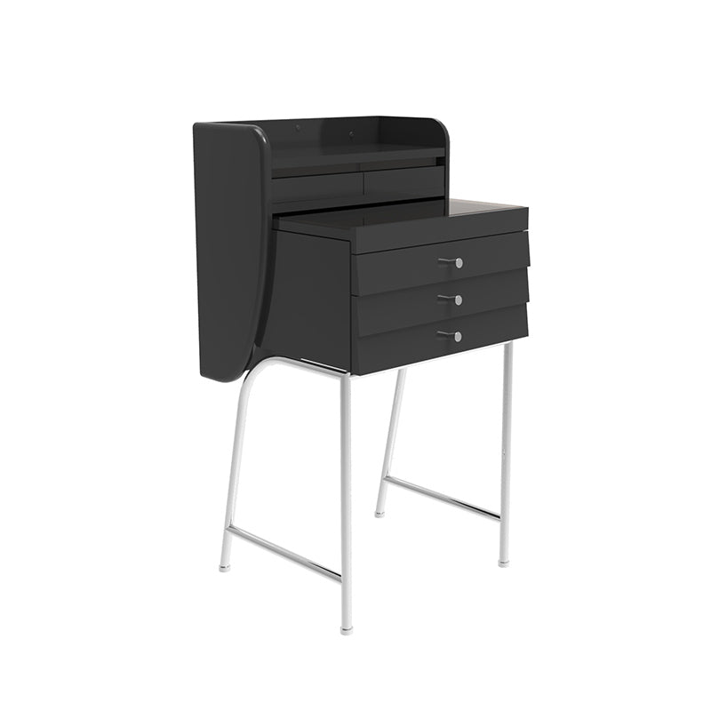 Zeitgenössischer Waschtisch Schminktisch Glass Top Eitelkeit Make -up -Tisch Set