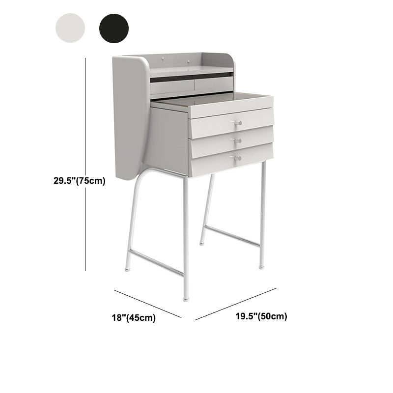 Zeitgenössischer Waschtisch Schminktisch Glass Top Eitelkeit Make -up -Tisch Set