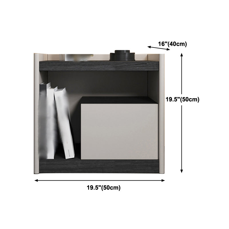 Comodino moderno da 1 trampolino in legno massiccio da 20 "comodini