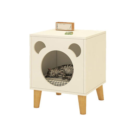 Künstlicher Holz Akzenttisch Nachttisch moderner Aufbewahrungskabinett Beine