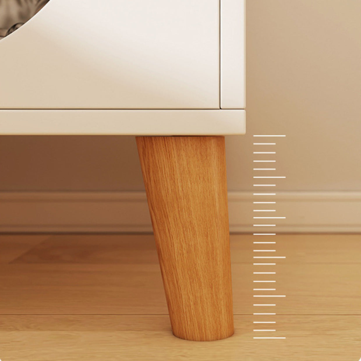 Künstlicher Holz Akzenttisch Nachttisch moderner Aufbewahrungskabinett Beine