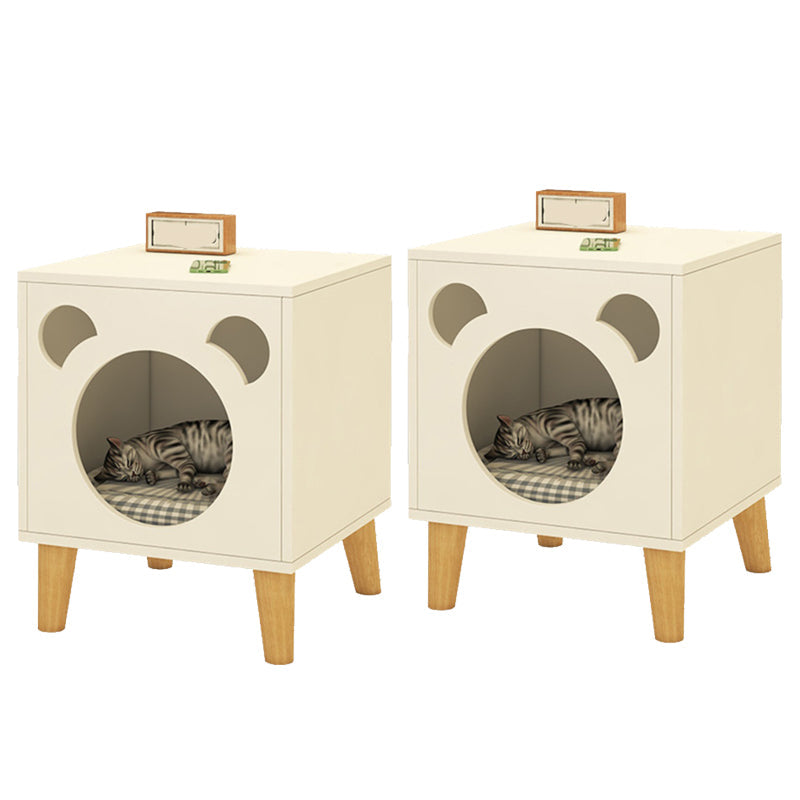 Künstlicher Holz Akzenttisch Nachttisch moderner Aufbewahrungskabinett Beine