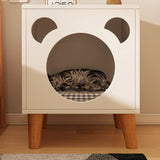 Künstlicher Holz Akzenttisch Nachttisch moderner Aufbewahrungskabinett Beine