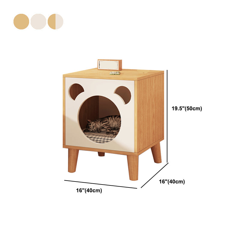 Künstlicher Holz Akzenttisch Nachttisch moderner Aufbewahrungskabinett Beine