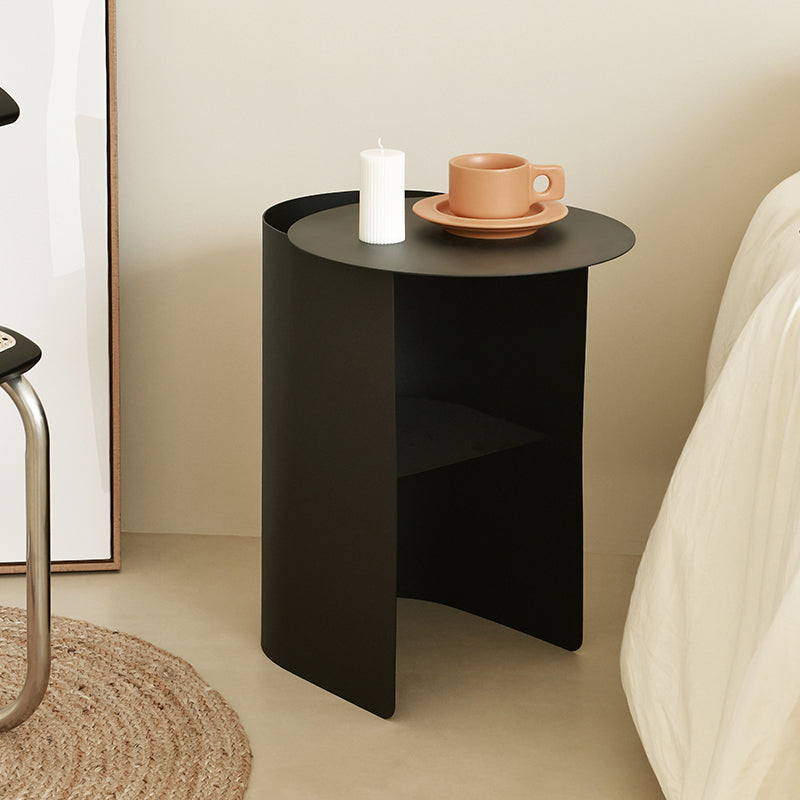 Shelving Iron Nightstand Modern Storage Accent Table Nightstand 1 Shelf Clearhalo 'Bedroom Furniture' 'furn' 'furn_night_stand' 'Furniture' 'night_stand' 'Nightstands' 5731736