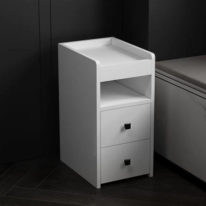 Modern Open Storage Nightstand 2-Drawer 24 Inch H Imitation Wood Night Table https: res.litfad.com site img item 2022 08 06 5731764 1200x1200.jpg Wood Clearhalo 'Bedroom Furniture' 'furn' 'furn_night_stand' 'Furniture' 'night_stand' 'Nightstands' 5731764