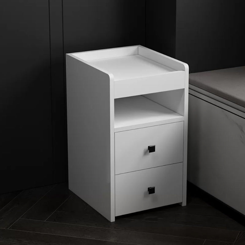 Modern Open Storage Nightstand 2-Drawer 24 Inch H Imitation Wood Night Table https: res.litfad.com site img item 2022 08 30 5731766 1200x1200.jpg Wood Clearhalo 'Bedroom Furniture' 'furn' 'furn_night_stand' 'Furniture' 'night_stand' 'Nightstands' 5731766