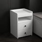 Modern Open Storage Nightstand 2-Drawer 24 Inch H Imitation Wood Night Table https: res.litfad.com site img item 2022 08 09 5731768 1200x1200.jpg Wood Clearhalo 'Bedroom Furniture' 'furn' 'furn_night_stand' 'Furniture' 'night_stand' 'Nightstands' 5731768