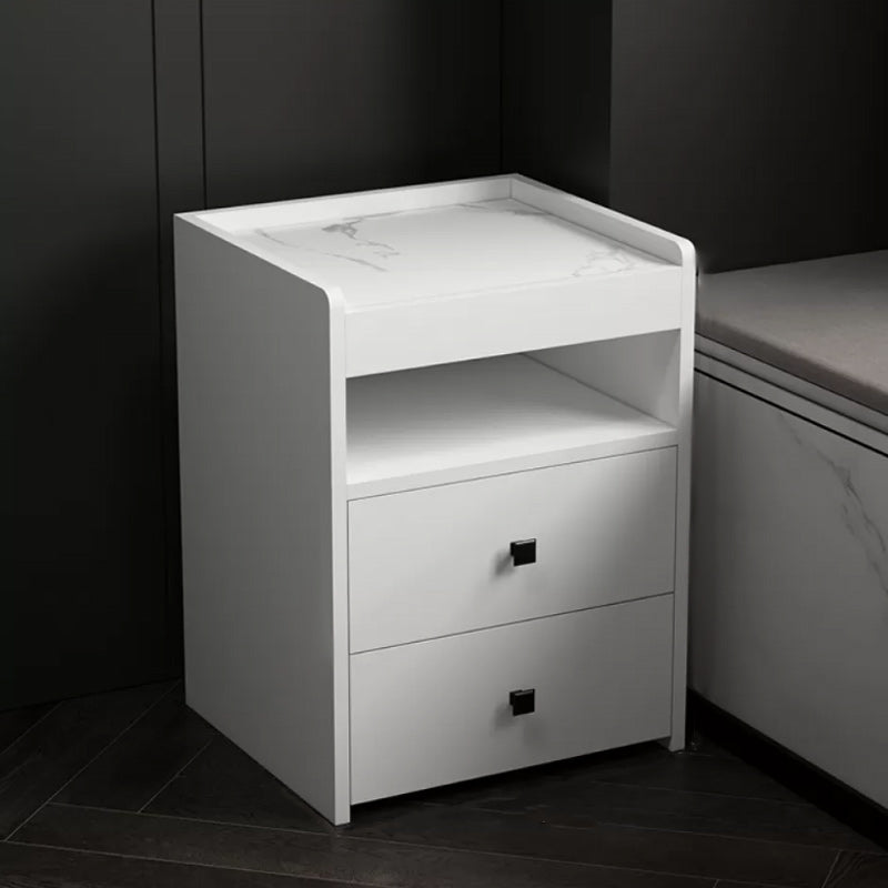 Modern Open Storage Nightstand 2-Drawer 24 Inch H Imitation Wood Night Table https: res.litfad.com site img item 2022 08 12 5731763 1200x1200.jpg Stone Clearhalo 'Bedroom Furniture' 'furn' 'furn_night_stand' 'Furniture' 'night_stand' 'Nightstands' 5731770