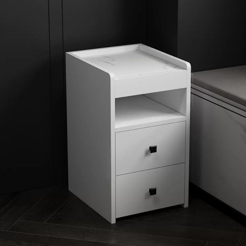 Modern Open Storage Nightstand 2-Drawer 24 Inch H Imitation Wood Night Table https: res.litfad.com site img item 2022 08 30 5731766 1200x1200.jpg Stone Clearhalo 'Bedroom Furniture' 'furn' 'furn_night_stand' 'Furniture' 'night_stand' 'Nightstands' 5731774