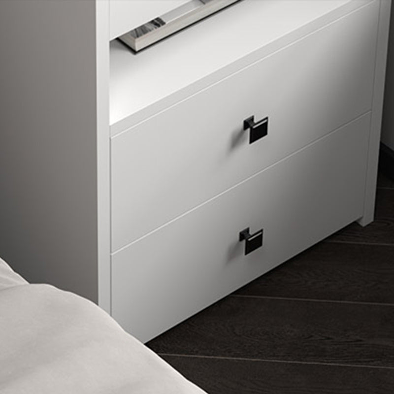 Modern Open Storage Nightstand 2-Drawer 24 Inch H Imitation Wood Night Table Clearhalo 'Bedroom Furniture' 'furn' 'furn_night_stand' 'Furniture' 'night_stand' 'Nightstands' 5731775