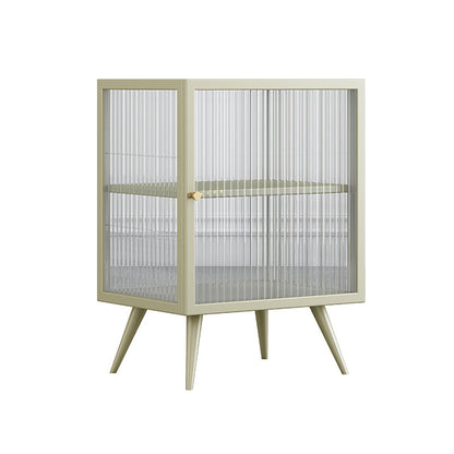 Massicello di ferro e vetro Cambia da letto contemporaneo a 1 porta gambe incluse