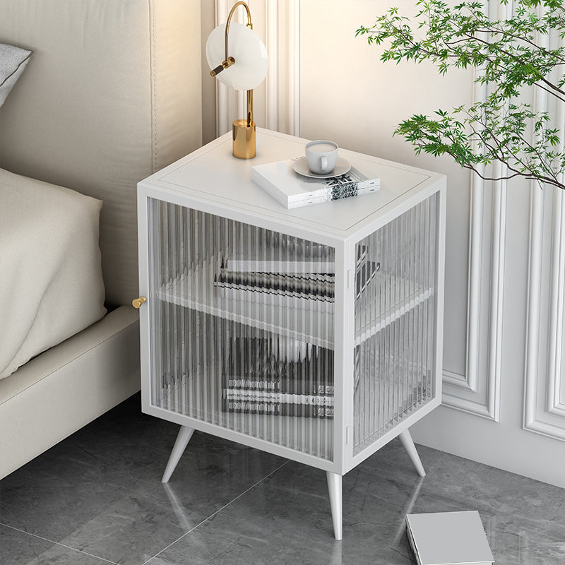 Massicello di ferro e vetro Cambia da letto contemporaneo a 1 porta gambe incluse