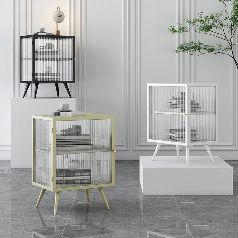 Massicello di ferro e vetro Cambia da letto contemporaneo a 1 porta gambe incluse