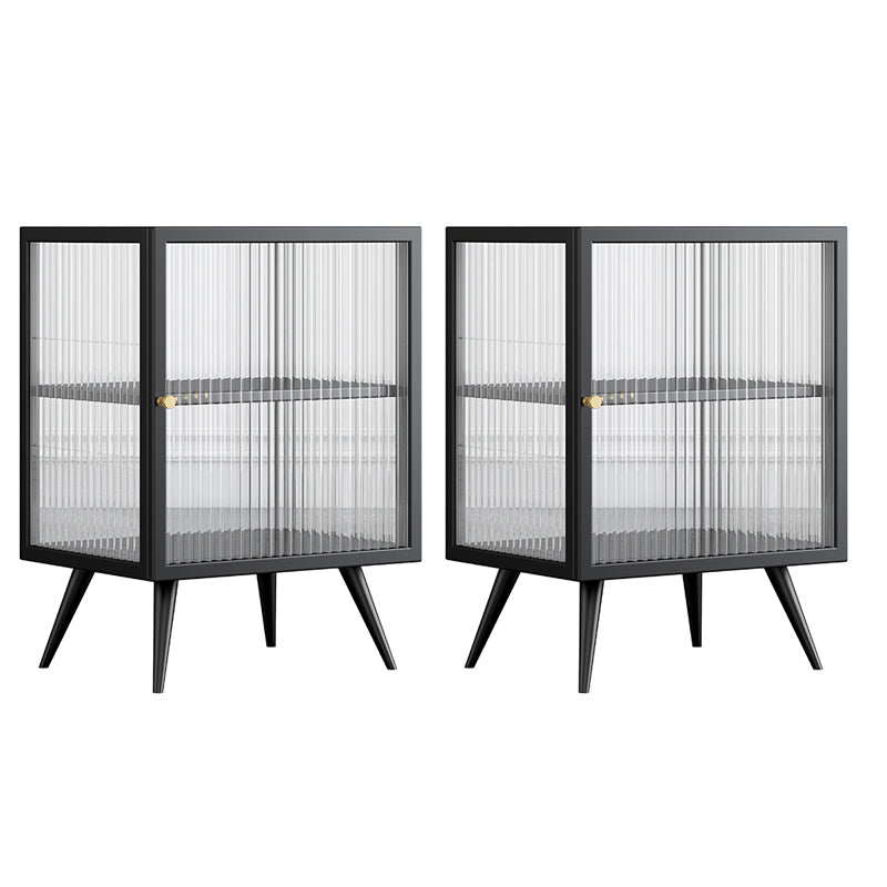 Massicello di ferro e vetro Cambia da letto contemporaneo a 1 porta gambe incluse