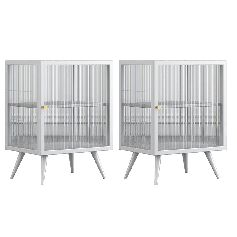 Massicello di ferro e vetro Cambia da letto contemporaneo a 1 porta gambe incluse