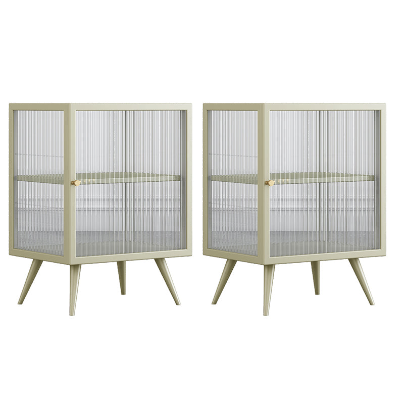 Massicello di ferro e vetro Cambia da letto contemporaneo a 1 porta gambe incluse