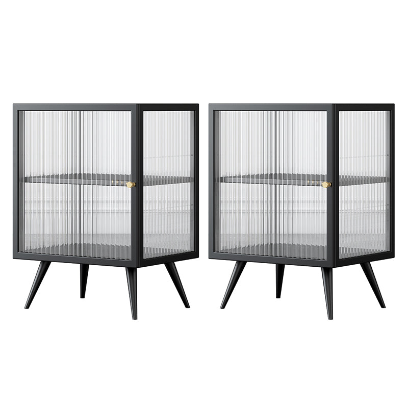 Massicello di ferro e vetro Cambia da letto contemporaneo a 1 porta gambe incluse