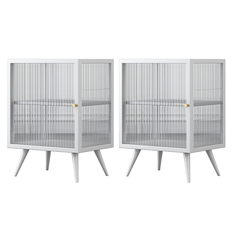 Massicello di ferro e vetro Cambia da letto contemporaneo a 1 porta gambe incluse