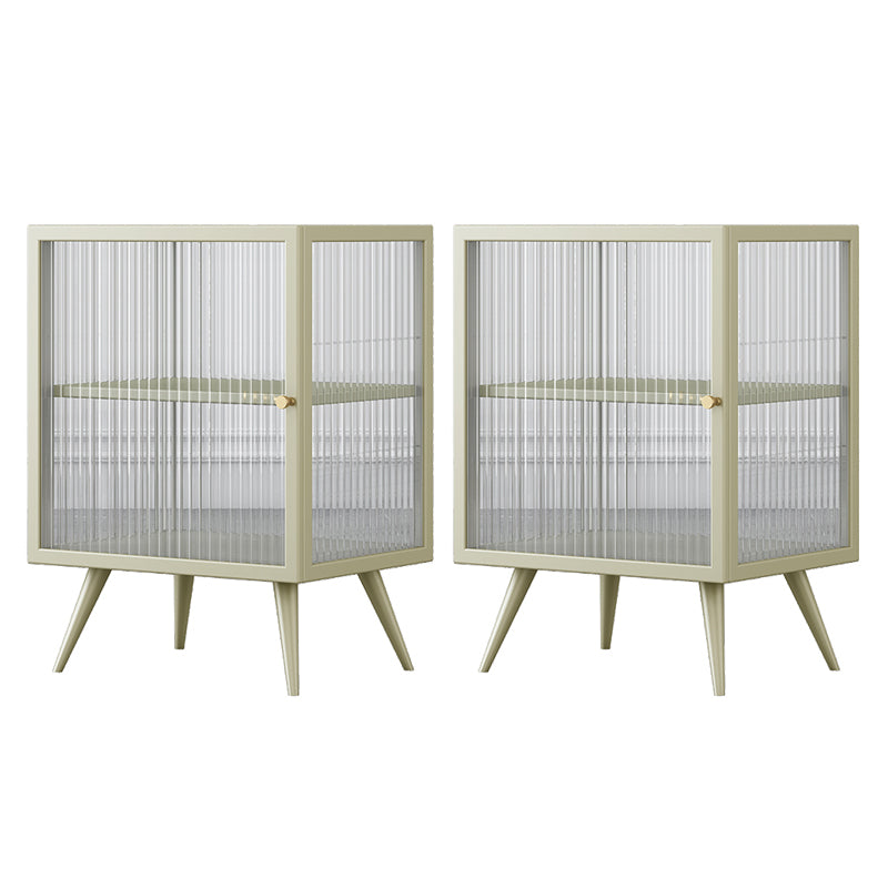 Massicello di ferro e vetro Cambia da letto contemporaneo a 1 porta gambe incluse