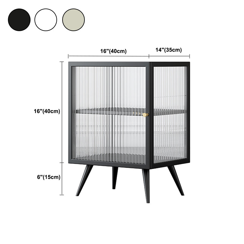 Massicello di ferro e vetro Cambia da letto contemporaneo a 1 porta gambe incluse