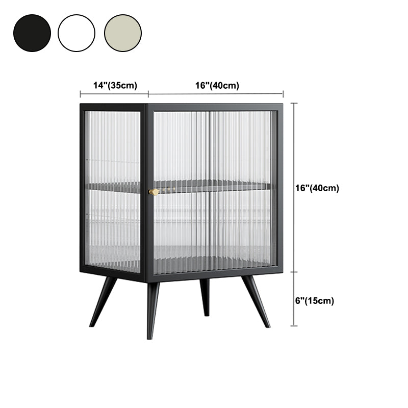Massicello di ferro e vetro Cambia da letto contemporaneo a 1 porta gambe incluse