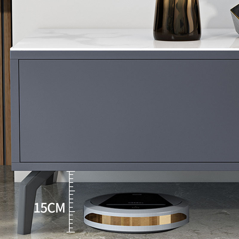 Glam Glass Top Media Console TV Stand Engineered Wood TV Console Clearhalo 'furn' 'furn_tv_stands_entertainment_centers' 'Furniture' 'Living Room Furniture' 'TV Stands & Entertainment Centers' 'TV Stands & Media Storage Furniture' 'tv_stands_entertainment_centers' 5731826