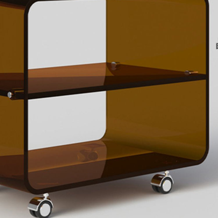 Modern Acrylic Bed Nightstand Open Storage Accent Table Nightstand Clearhalo 'Bedroom Furniture' 'furn' 'furn_night_stand' 'Furniture' 'night_stand' 'Nightstands' 5731839