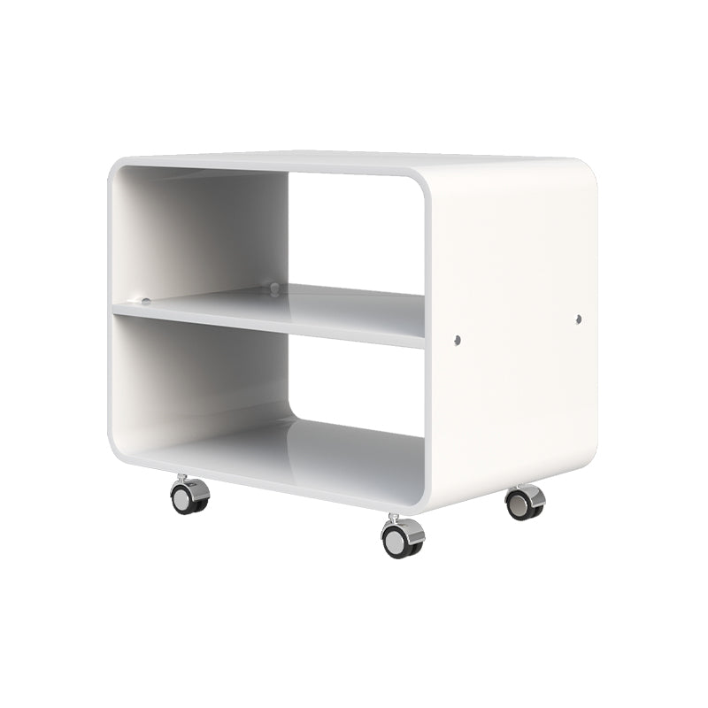 Modern Acrylic Bed Nightstand Open Storage Accent Table Nightstand White 1 Piece Clearhalo 'Bedroom Furniture' 'furn' 'furn_night_stand' 'Furniture' 'night_stand' 'Nightstands' 5731840