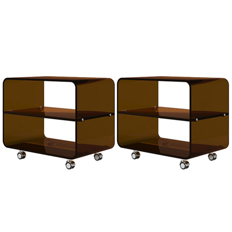 Modern Acrylic Bed Nightstand Open Storage Accent Table Nightstand Clearhalo 'Bedroom Furniture' 'furn' 'furn_night_stand' 'Furniture' 'night_stand' 'Nightstands' 5731843