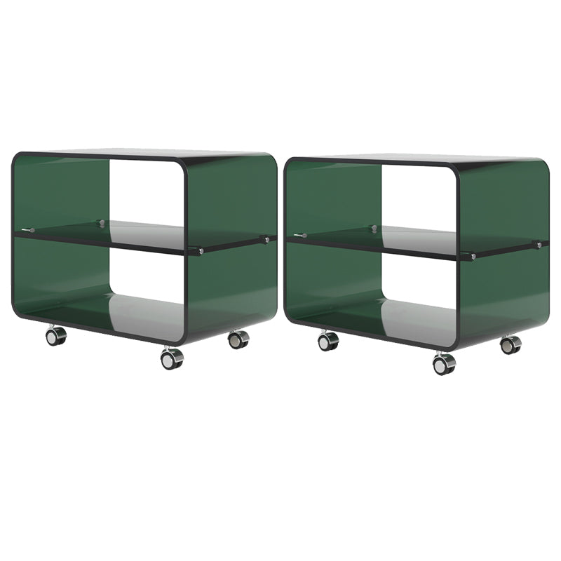 Modern Acrylic Bed Nightstand Open Storage Accent Table Nightstand Clearhalo 'Bedroom Furniture' 'furn' 'furn_night_stand' 'Furniture' 'night_stand' 'Nightstands' 5731846