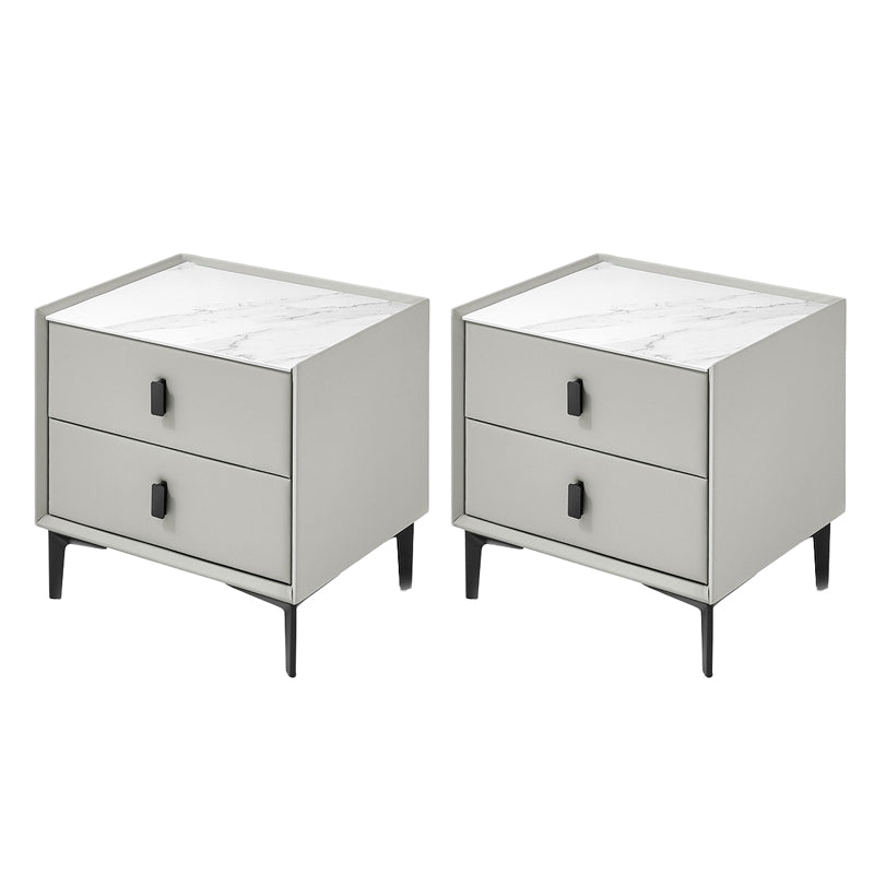 Gabinete de madera y piedra Cajones modernos incluye almacenamiento de cajones de mesa nocturnos