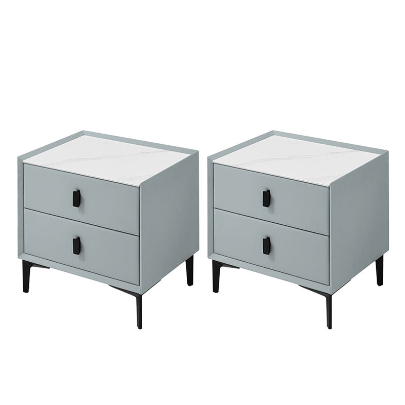 Armoire de chevet en bois et en pierre Les tiroirs modernes comprennent le rangement du tiroir de table de nuit